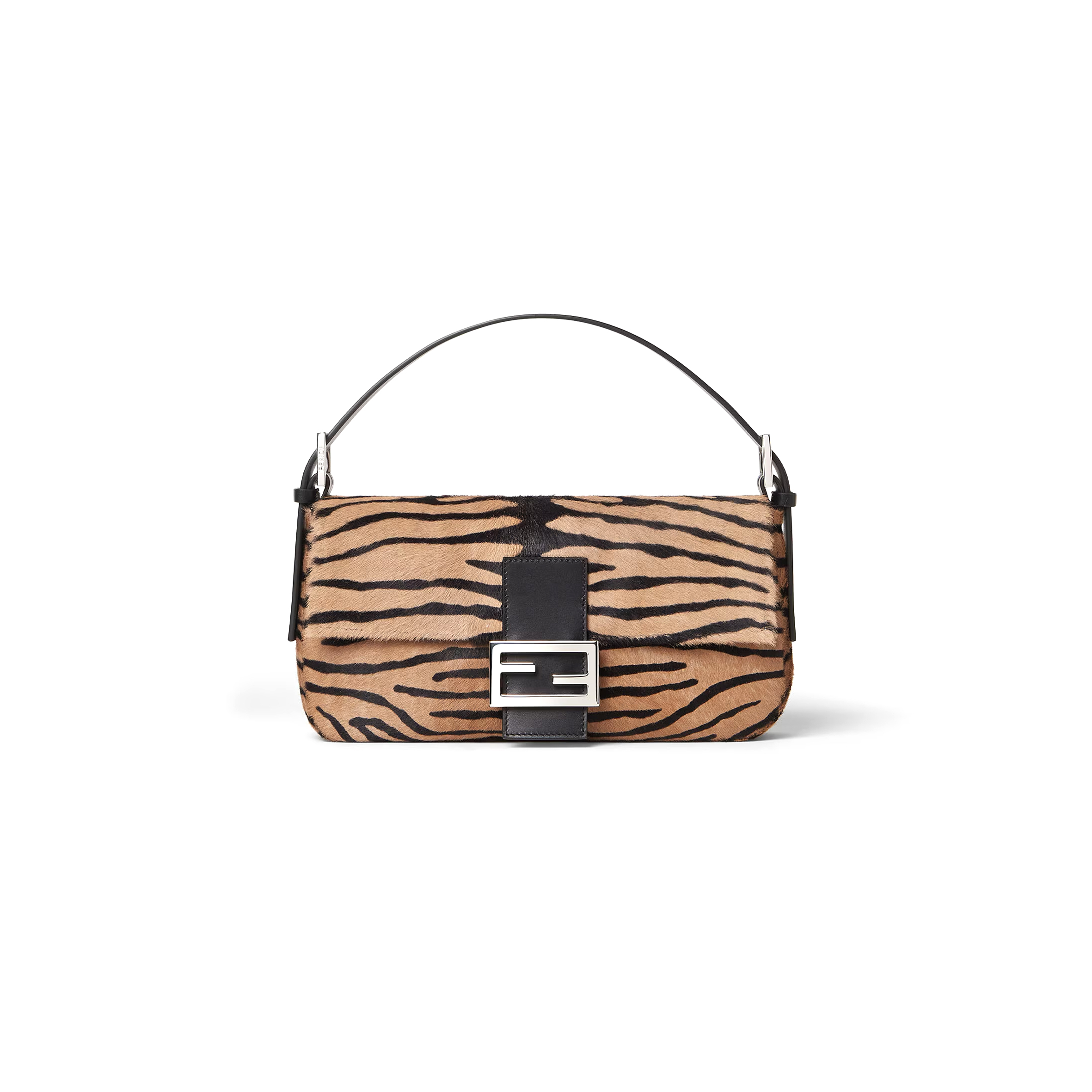 FENDI BAGUETTE® 26424 TIGER-PRINT PONY-EFFECT LEATHER RE EDITION BAG 8BR850B16BF0ERR (26*14*4cm)